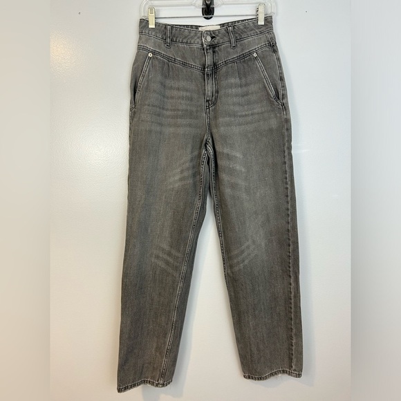 Ba&shHigh Waisted Grey Wide Leg "Lady Jeans Size M - Picture 2 of 14